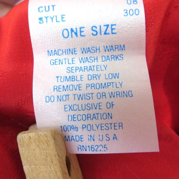 New Vintage 90s Mervyns Sabrina Red Floral Kimono Robe Jacket OS Belted USA Made - Picture 7 of 9